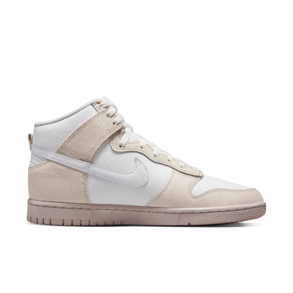 Nike Dunk High Retro PRM 'Cracked Leather Swoosh' DV0822-100 - Image 2