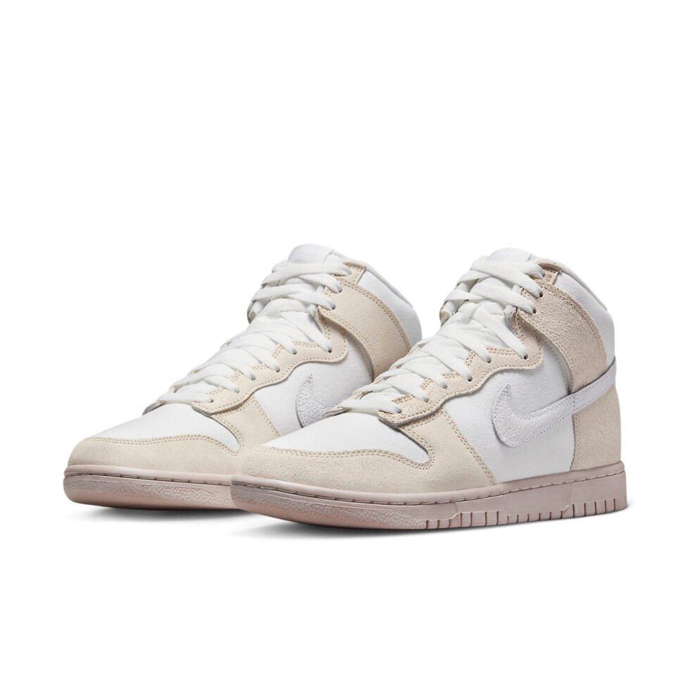 Nike Dunk High Retro PRM 'Cracked Leather Swoosh' DV0822-100 - Image 3