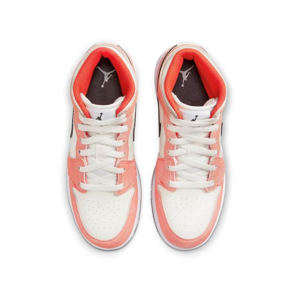 (GS) Air Jordan 1 Mid SE 'Orange Suede' DV1336-800 - Image 4