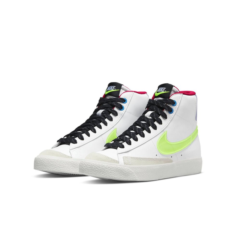 (GS) Nike Blazer Mid '77 'White Volt Royal' DV2234-100 - Image 3
