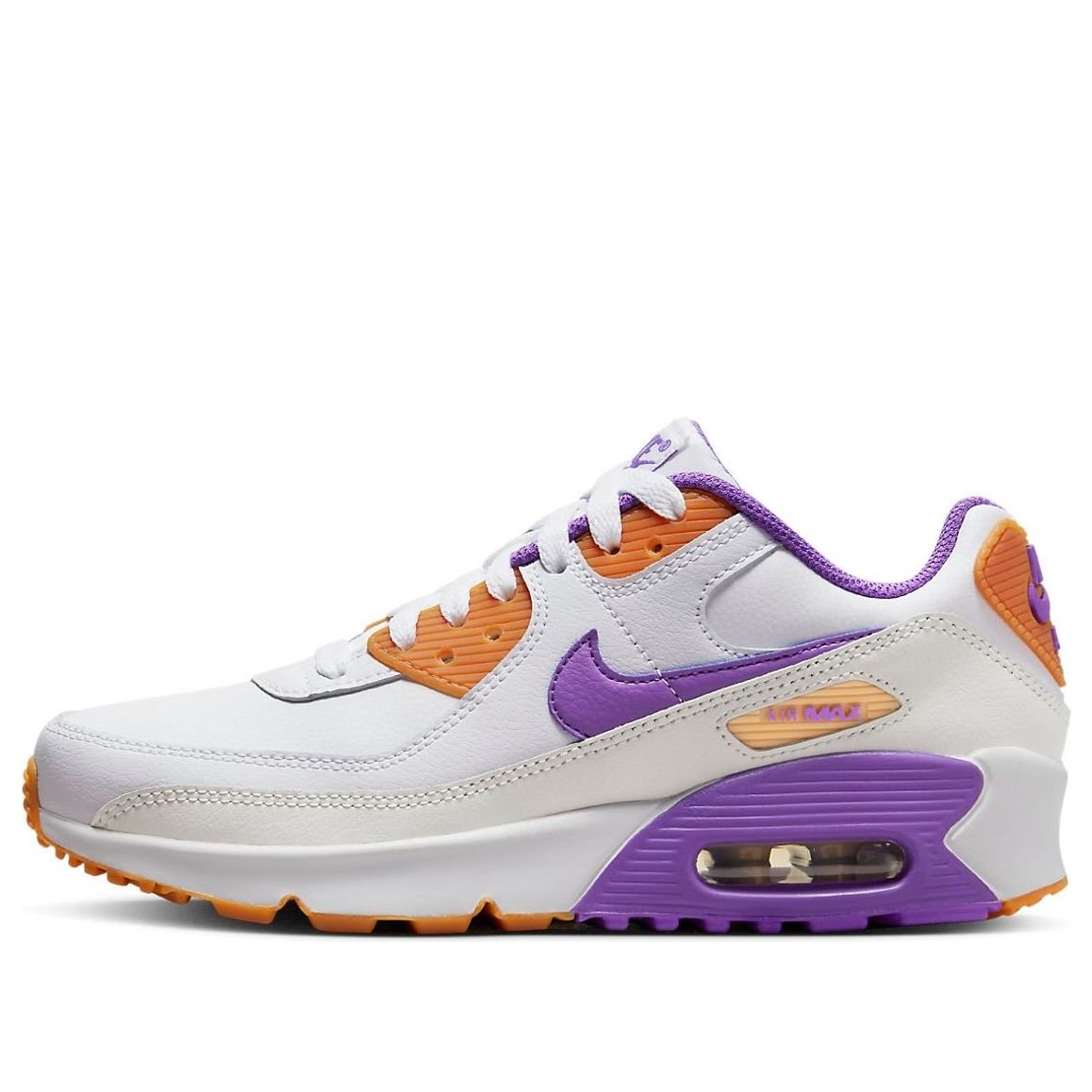 (GS) Nike Air Max 90 Leather 'White Action Grape' DV3607-103