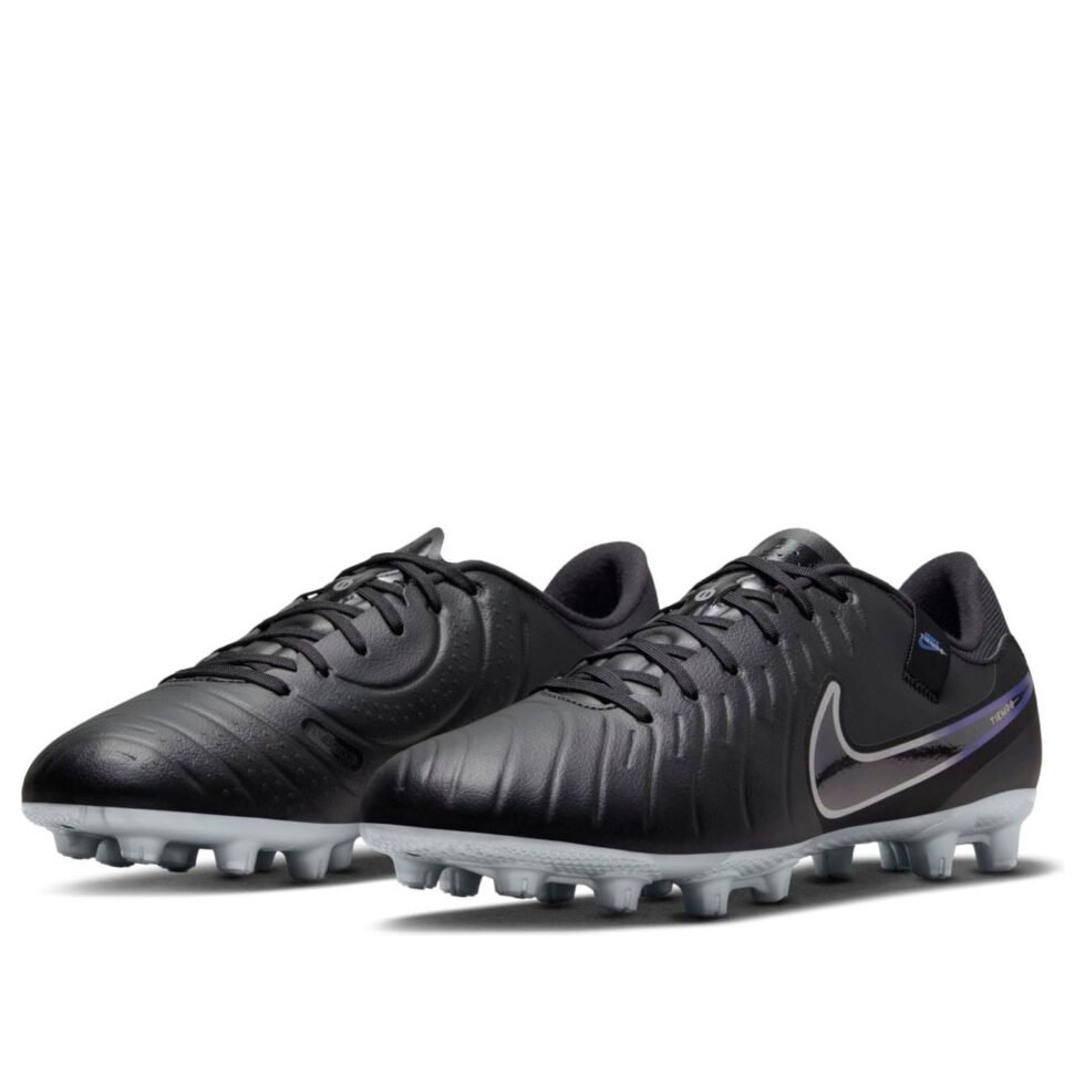 NIKE Tiempo Legend 10 Academy HG Spikes 'Black Hyper Royal Chrome' DV4339-040 - Image 4