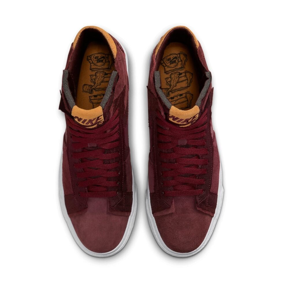 Nike Zoom Blazer Mid Premium SB 'Maroon Patchwork' DV7898-600 - Image 4