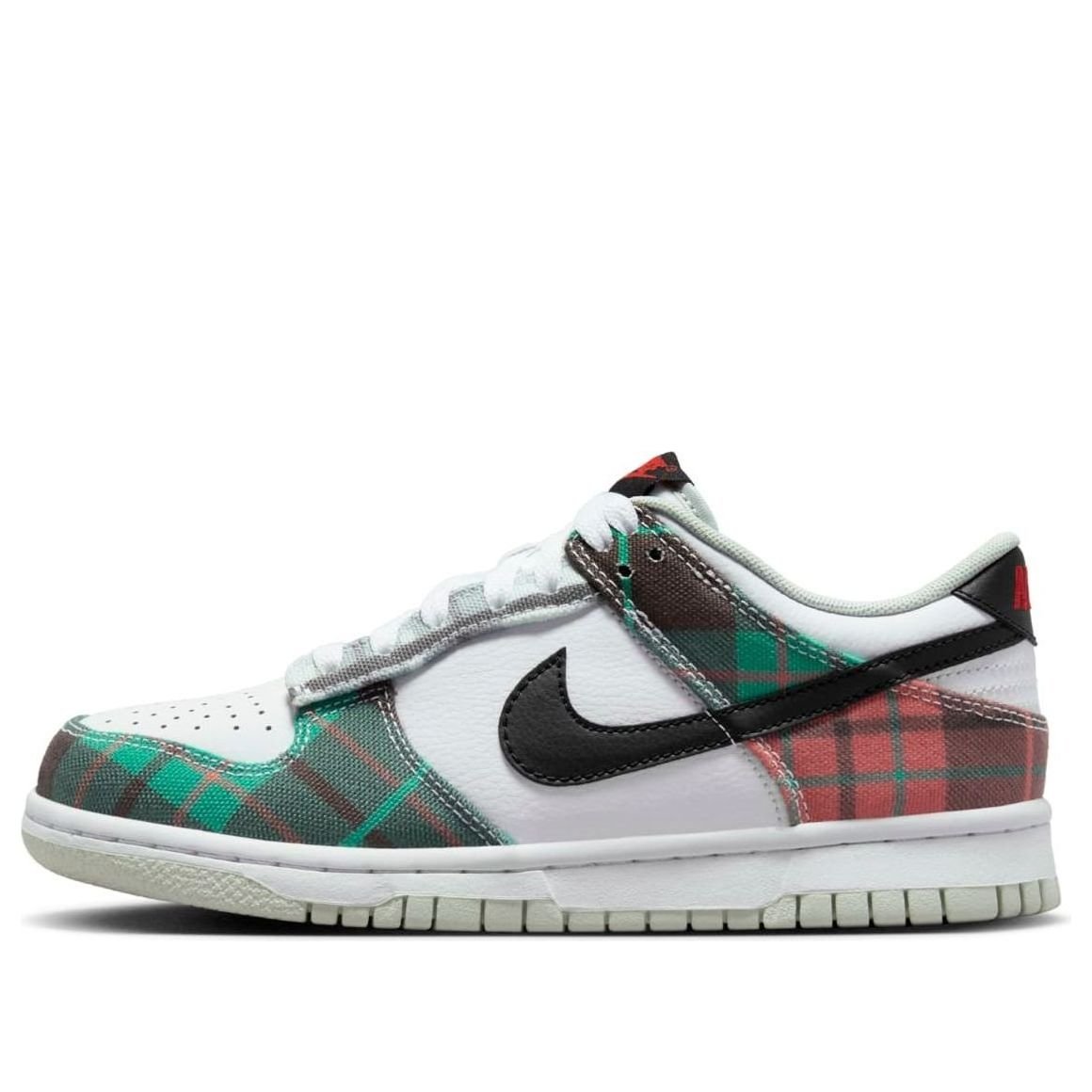 (GS) Nike Dunk Low Plaid 'White Red Green' DV8919-100
