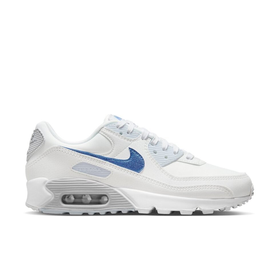 (WMNS) Nike Air Max 90 'White Metallic Blue' DX0115-100 - Image 2