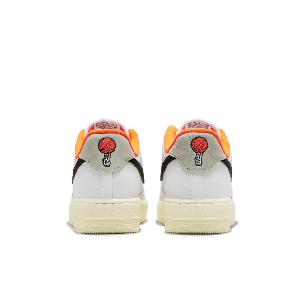 Nike Air Force 1 '07 LV8 'Hoops Pack - White Total Orange' DX3357-100 - Image 5