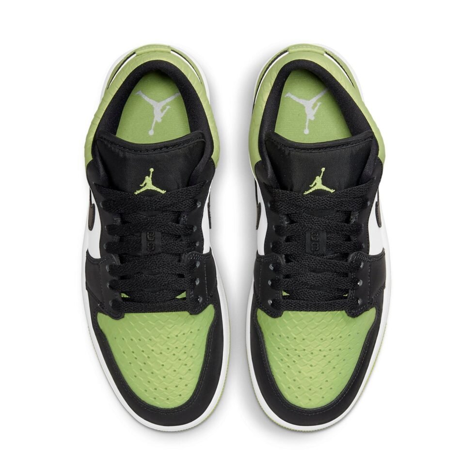 (WMNS) Air Jordan 1 Low SE 'Vivid Green Snakeskin' DX4446-301 - Image 4