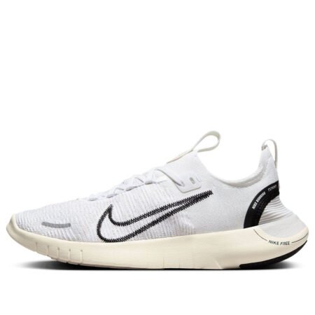 (WMNS) Nike Free RN NN Road Running Shoes 'White Coconut Milk Photon Dust Black' DX6482-100
