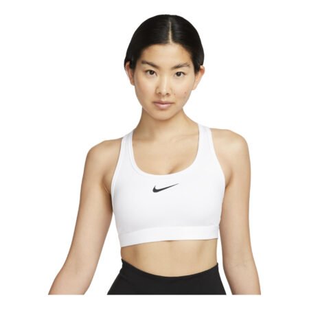 (WMNS) Nike Swoosh Medium Support Sports Bra 'White' DX6822-100