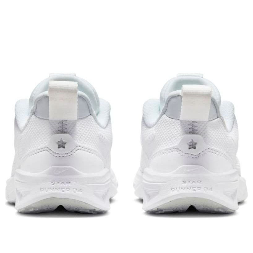 (PS) Nike Star Runner 4 'Triple White' DX7614-100 - Image 5
