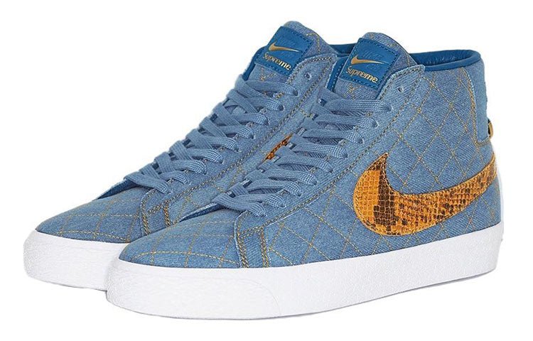 Nike x Supreme Zoom SB Blazer Mid QS 'Denim' DX8421-400 - Image 2
