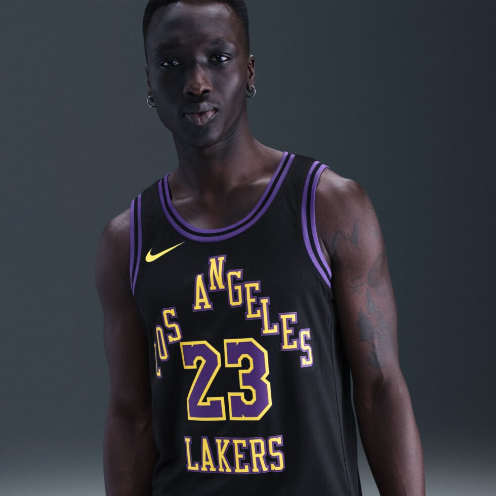 Nike NBA Lebron James Los Angeles Lakers 2023/24 City Edition Swingman Jersey #23 DX8506-012 - Image 2