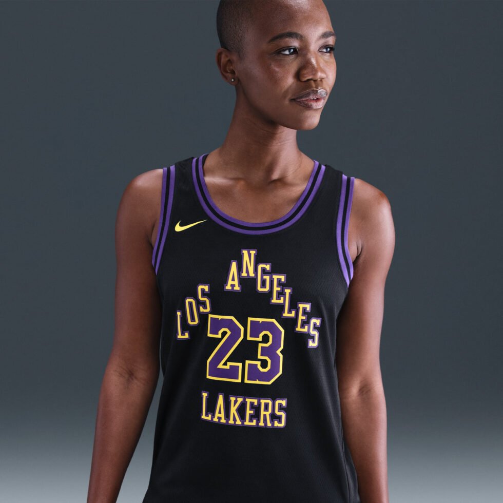 Nike NBA Lebron James Los Angeles Lakers 2023/24 City Edition Swingman Jersey #23 DX8506-012 - Image 6