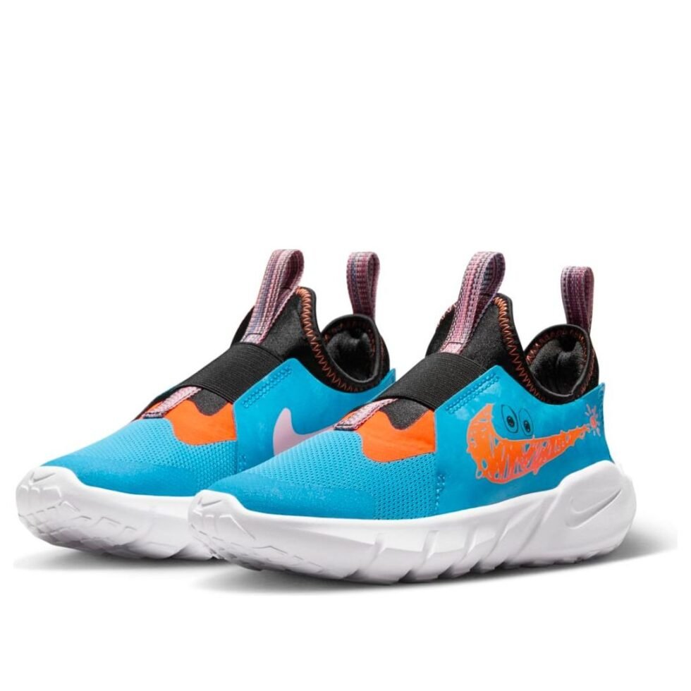 (PS) Nike Flex Runner 2 'Blue Lightning Orange' DZ4487-400 - Image 2