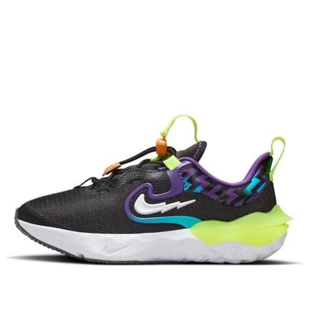 (PS) Nike Run Flow Easy On/Off Shoes 'Black Teal Nebula Volt' DZ4489-001