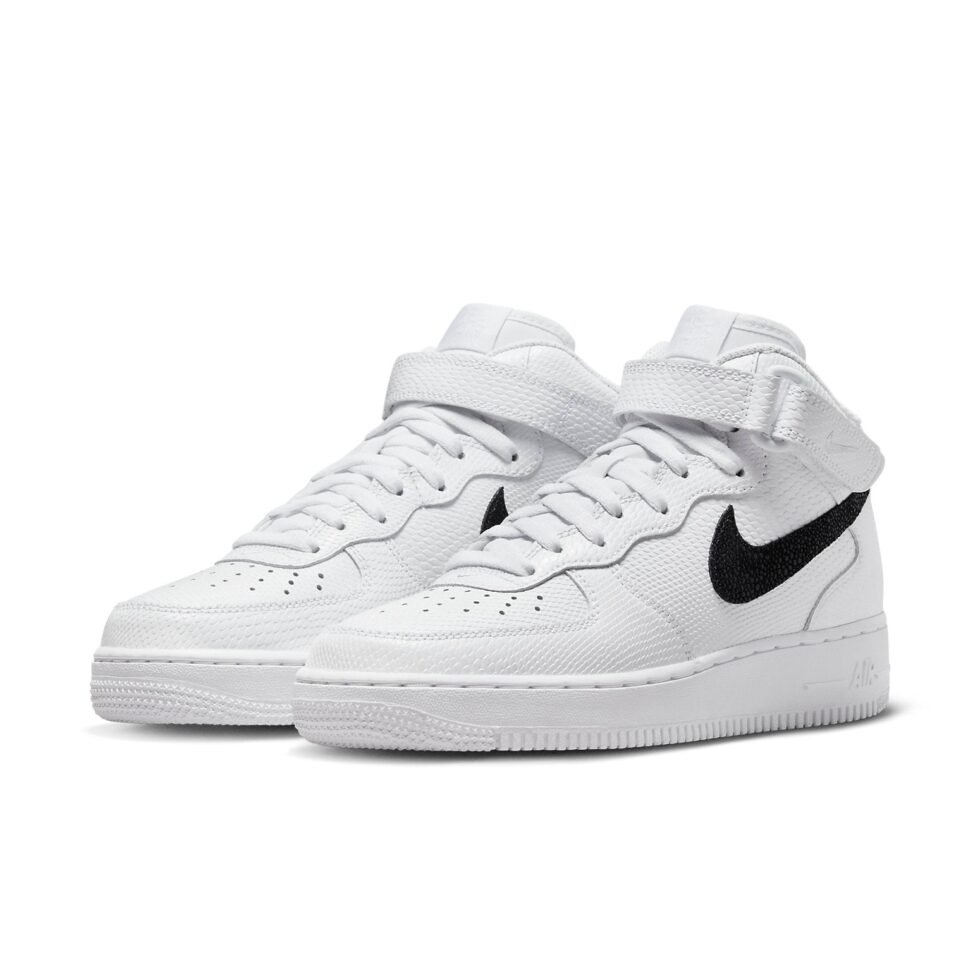 (WMNS) Nike Air Force 1 '07 Mid 'White Snakeskin' DZ5211-100 - Image 3