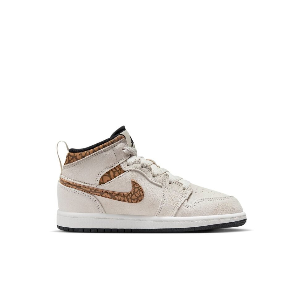 (PS) Air Jordan 1 Mid SE 'Brown Elephant' DZ5370-102 - Image 2