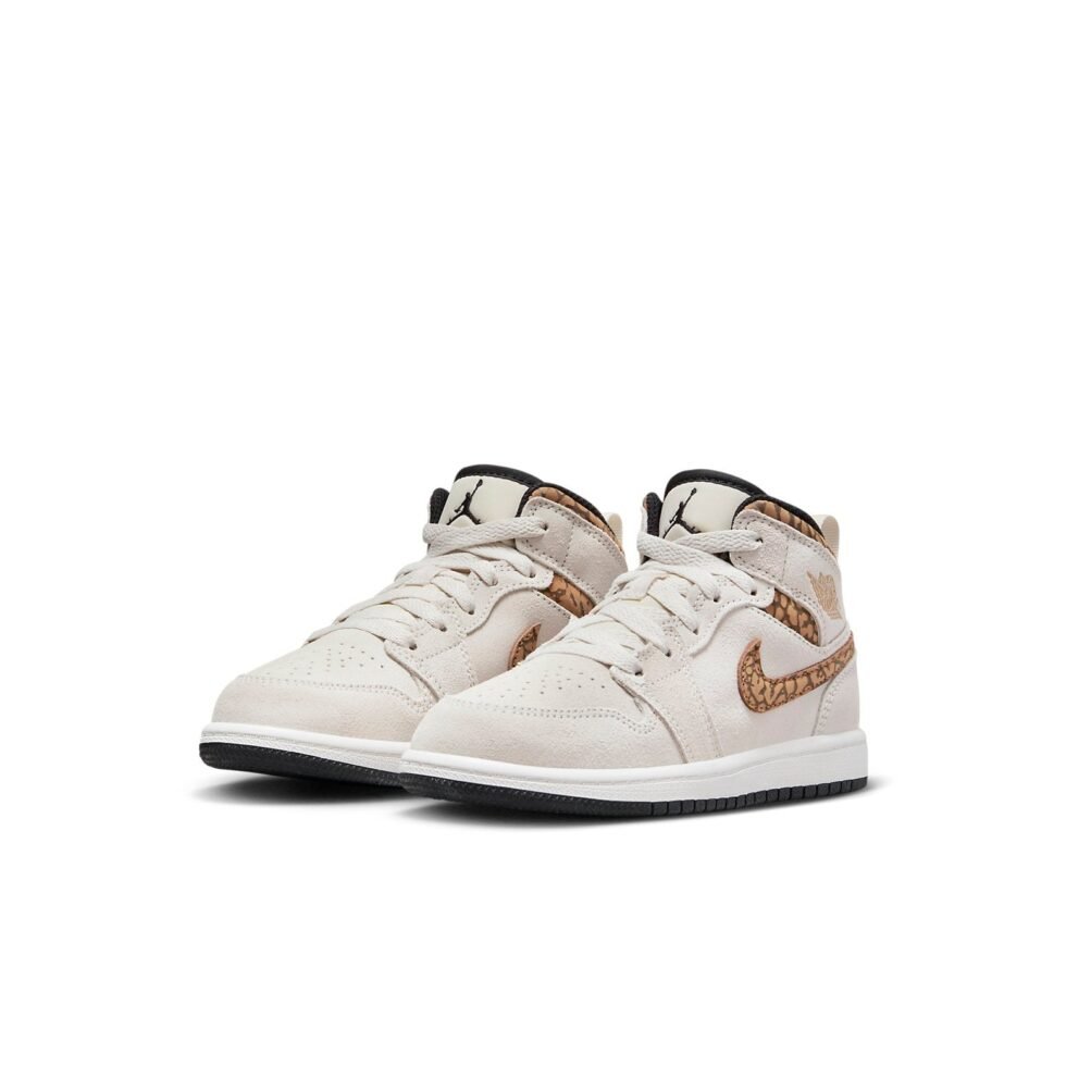 (PS) Air Jordan 1 Mid SE 'Brown Elephant' DZ5370-102 - Image 3