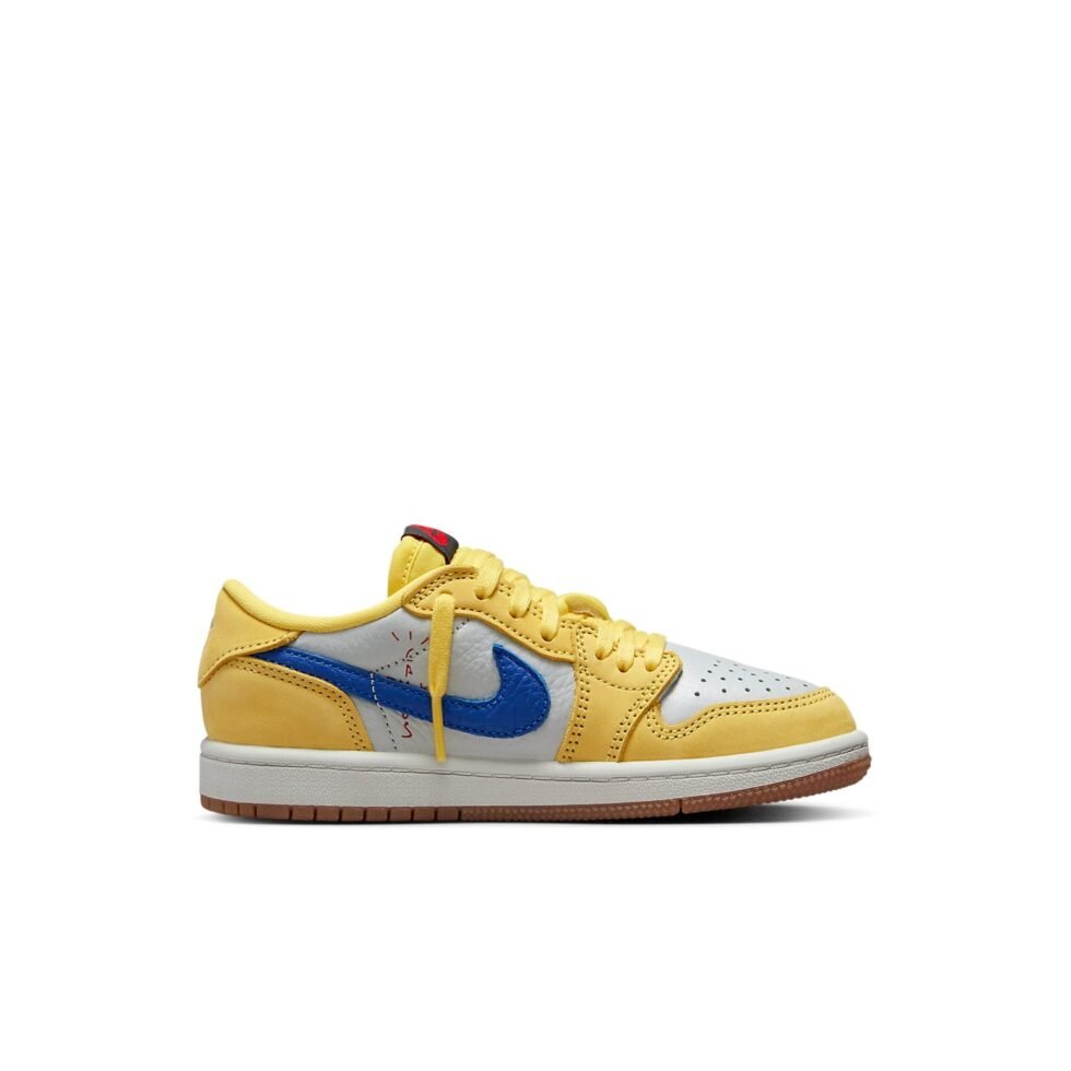(PS) Air Jordan 1 Retro Low OG SP x Travis Scott 'Canary' DZ5909-700 - Image 2