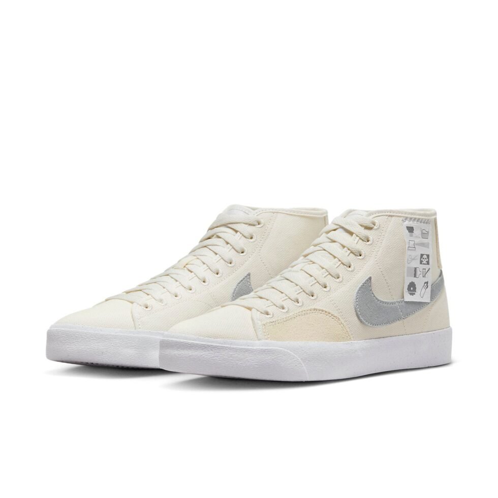 Nike Blazer Court Mid Premium SB 'Warning Label' DZ7635-110 - Image 3