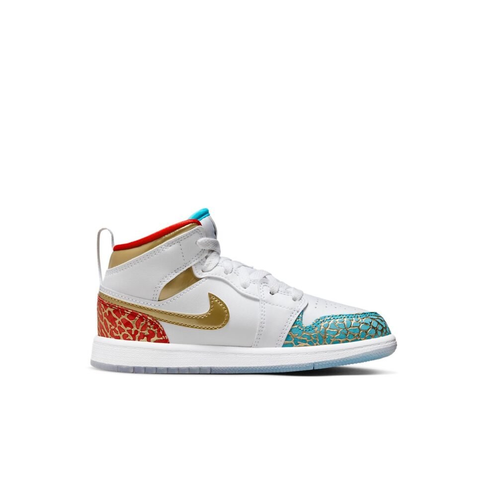(PS) Air Jordan 1 Mid 'NC to Chi' FB2210-100 - Image 2