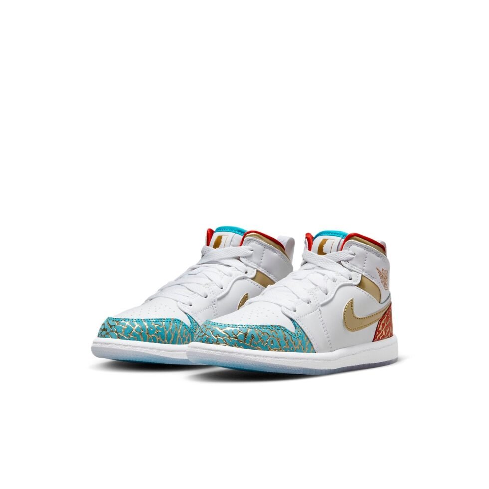 (PS) Air Jordan 1 Mid 'NC to Chi' FB2210-100 - Image 3