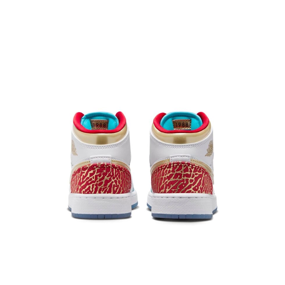 (GS) Air Jordan 1 Mid 'UNC to Chicago' FB2212-100 - Image 4