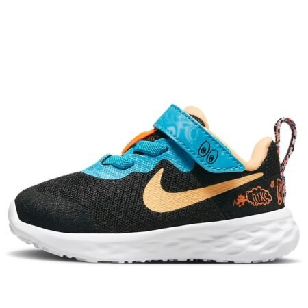(TD) Nike Revolution 6 SE 'Black Blue Lightning' FB2719-001