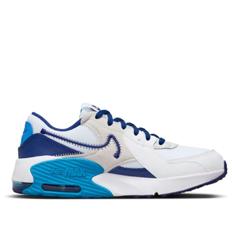 (GS) Nike Air Max Excee 'White Deep Royal Blue' FB3058-100 - Image 2