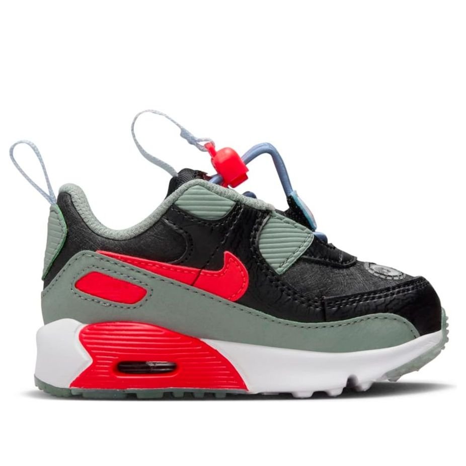 (TD) Nike Air Max 90 Toggle SE 'Black Green Bright Crimson' FB9116-001 - Image 2