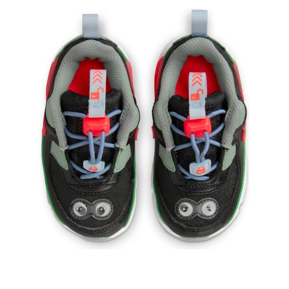 (TD) Nike Air Max 90 Toggle SE 'Black Green Bright Crimson' FB9116-001 - Image 4