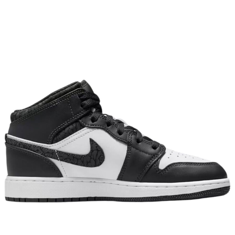(GS) Air Jordan 1 Mid SE 'Panda Elephant' FB9909-001 - Image 6