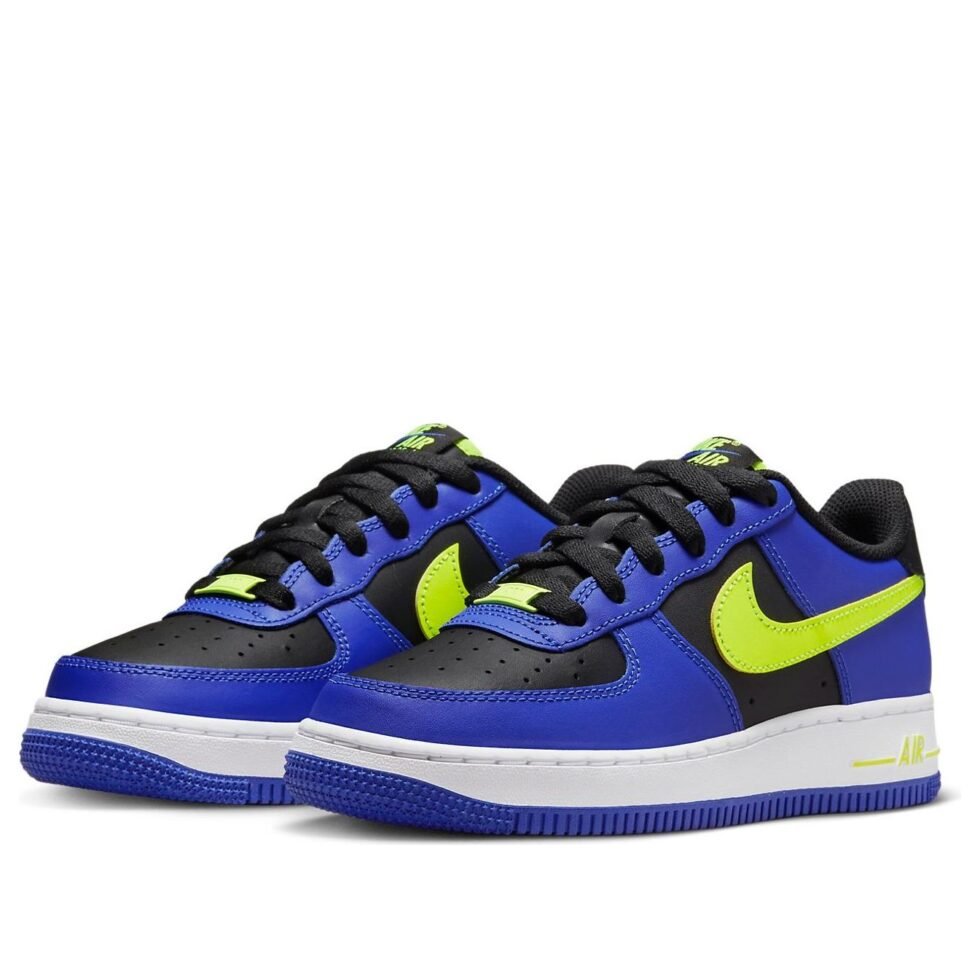 (GS) Nike Air Force 1 Low LV8 'Racer Blue Volt' FD0302-400 - Image 3