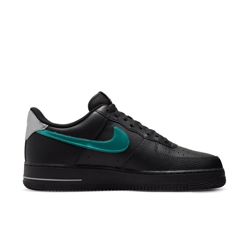 Nike Air Force 1 '07 Low 'Black Blue Lightning' FD0654-001 - Image 2