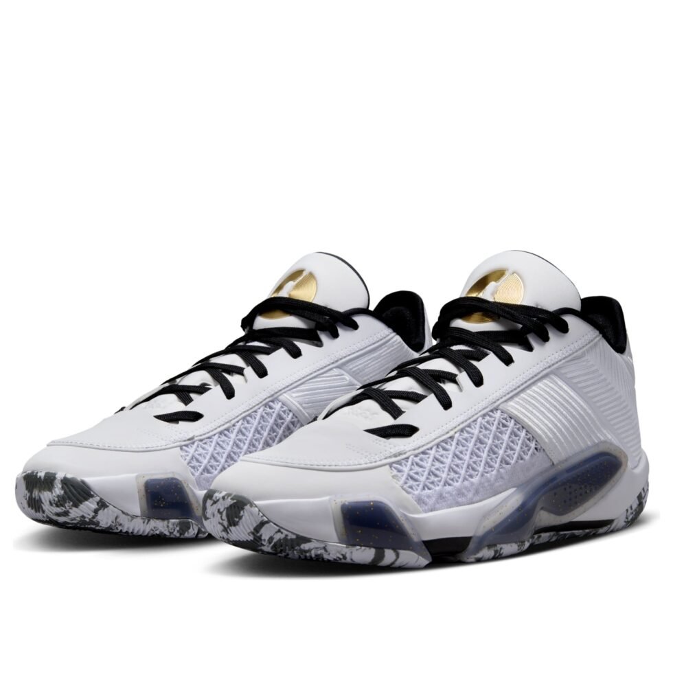 Air Jordan 38 Low PF 'White Metallic Gold Black' FD2325-107 - Image 4