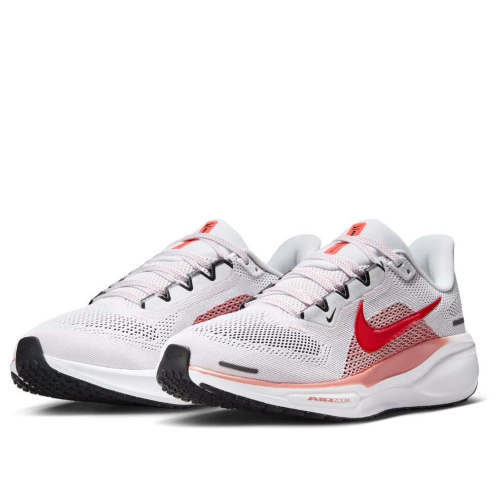 (WMNS) Nike Air Zoom Pegasus 41 'White Bright Crimson Magic Ember' FD2723-109 - Image 4