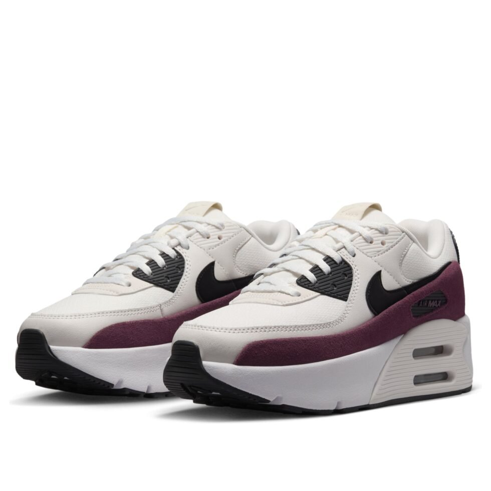 (WMNS) Nike Air Max 90 LV8 'Sail Night Maroon Phantom Black' FD4328-107 - Image 4