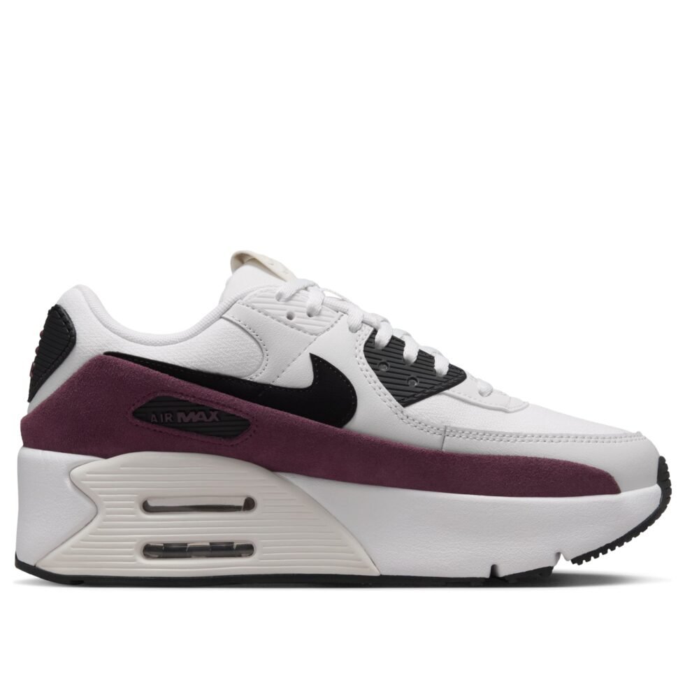 (WMNS) Nike Air Max 90 LV8 'Sail Night Maroon Phantom Black' FD4328-107 - Image 6