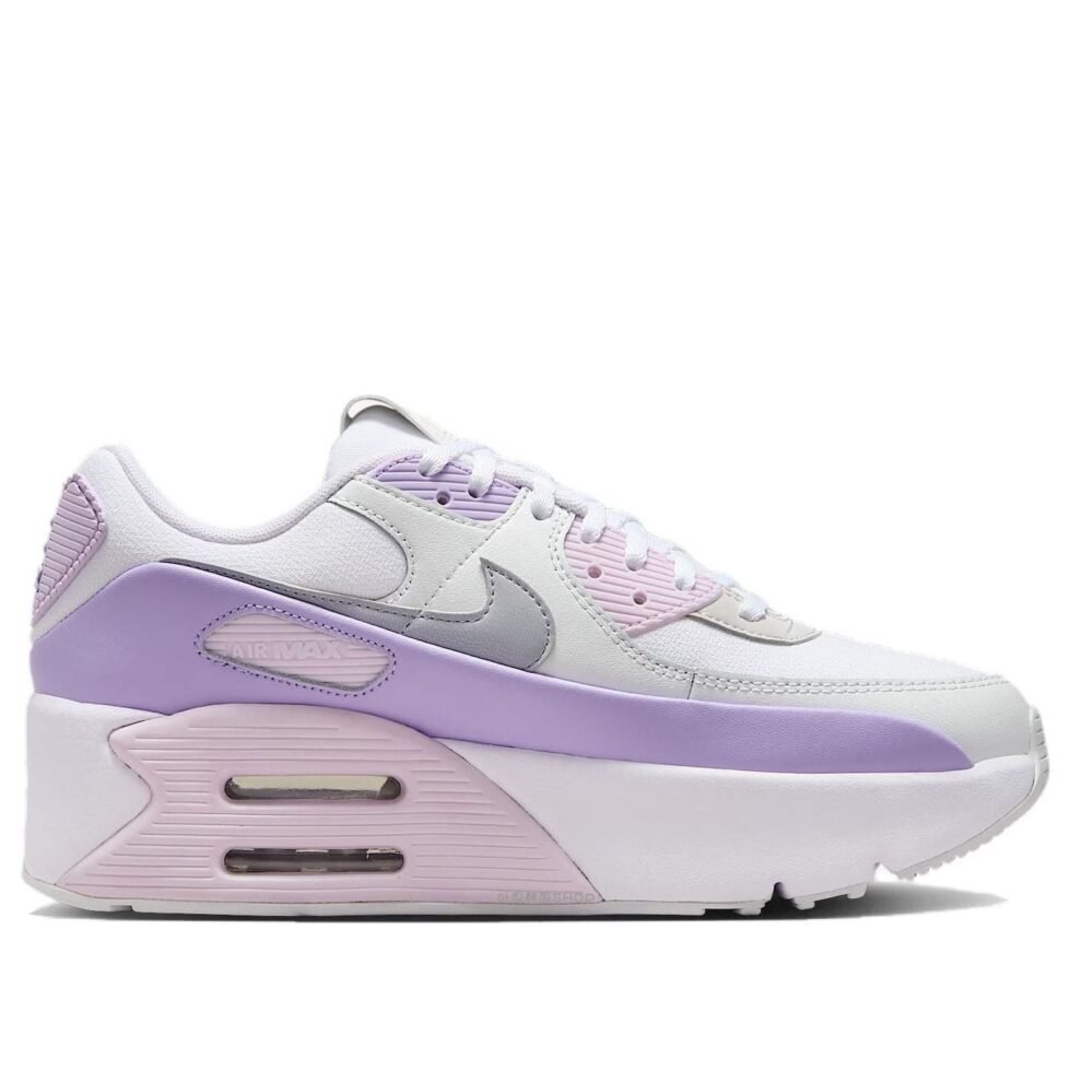 (WMNS) Nike Air Max 90 LV8 'White Hydrangeas Wolf Grey' FD4328-113 - Image 2