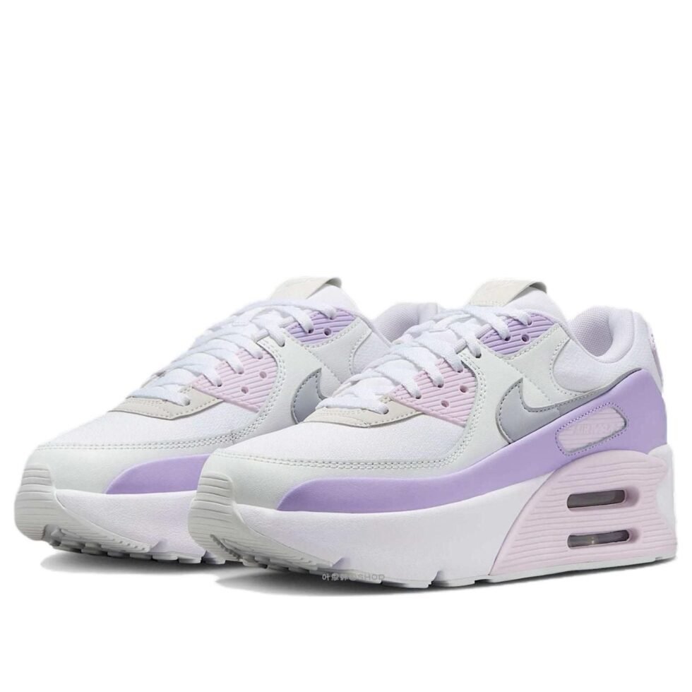 (WMNS) Nike Air Max 90 LV8 'White Hydrangeas Wolf Grey' FD4328-113 - Image 3