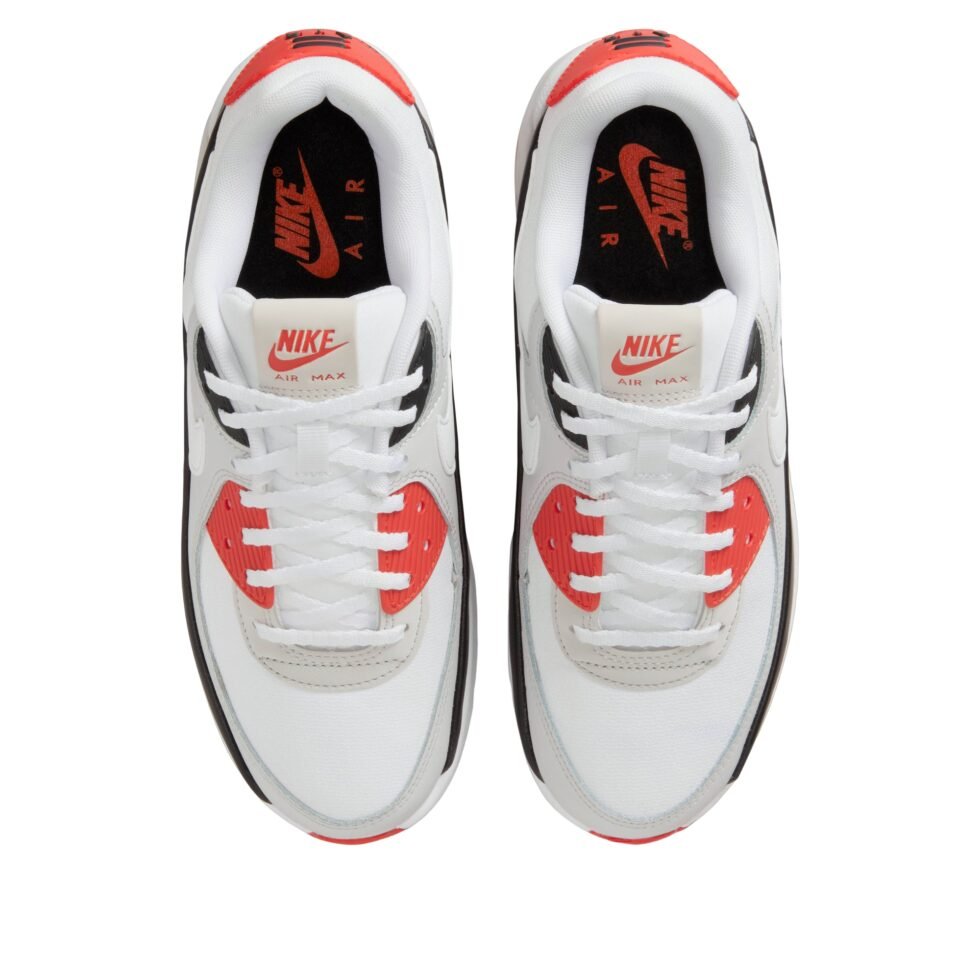 (WMNS) Nike Air Max 90 LV8 'White Black Picante Red' FD4328-114 - Image 2