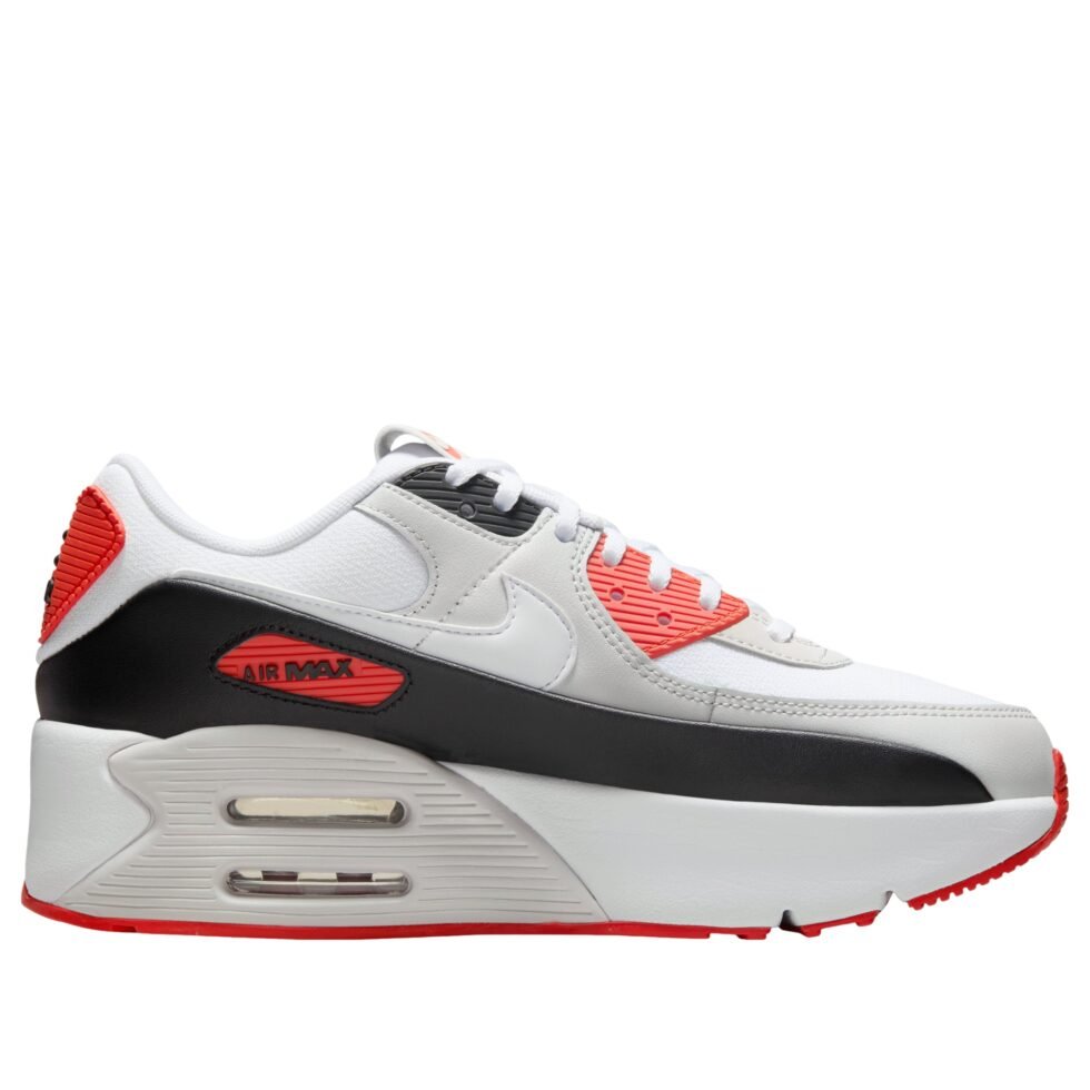 (WMNS) Nike Air Max 90 LV8 'White Black Picante Red' FD4328-114 - Image 6