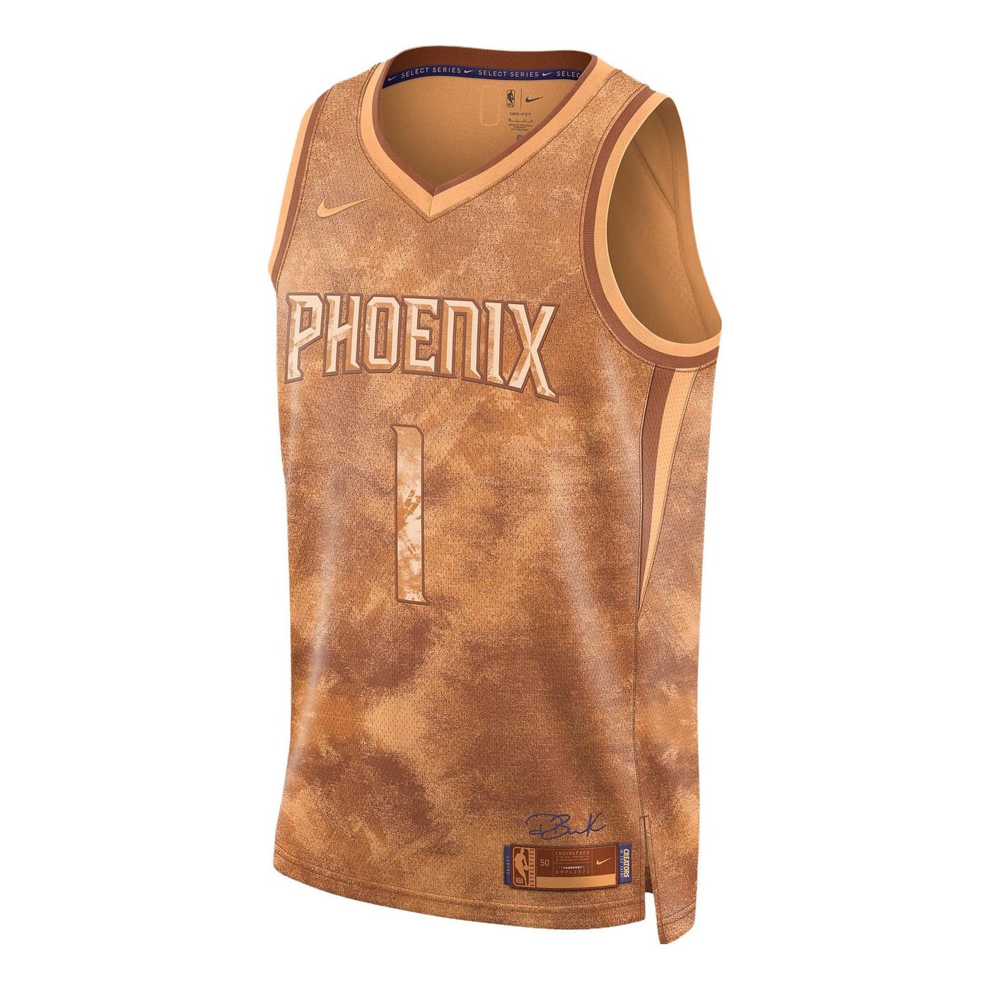Nike x NBA Dri-FIT Devin Booker Phoenix Suns Swingman Jersey 'Brown' FD6233-860