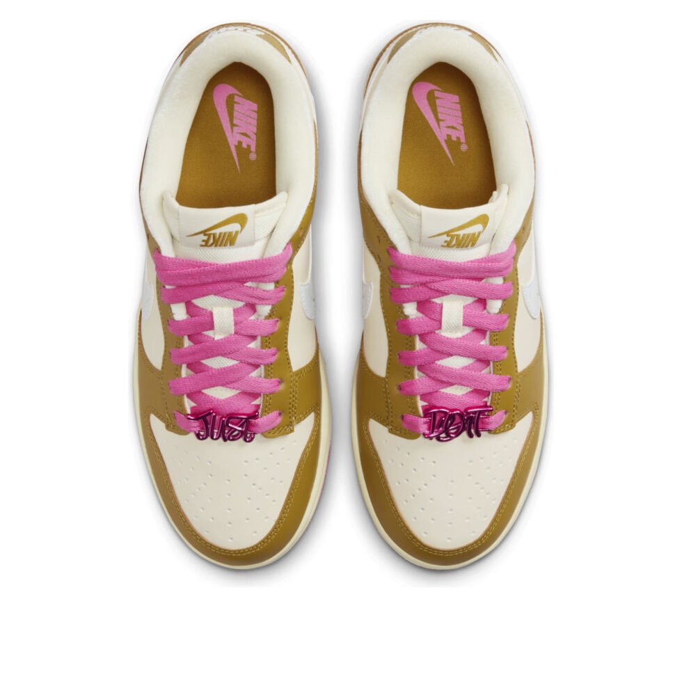 (WMNS) Nike Dunk Low 'Just Do It - Bronzine Pink' FD8683-700 - Image 2