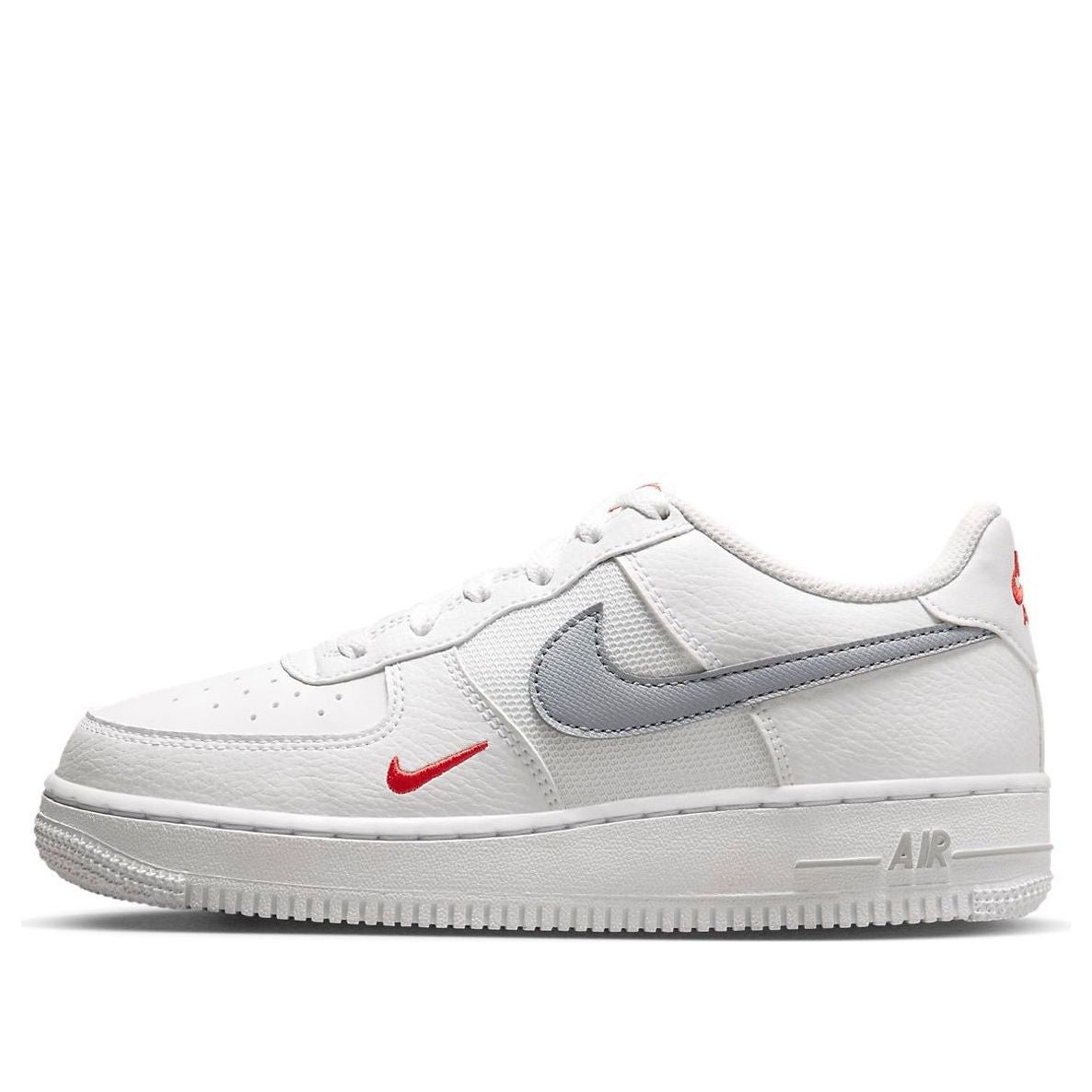 (GS) Nike Air Force 1 Low 'White Grey Red' FD9772-100