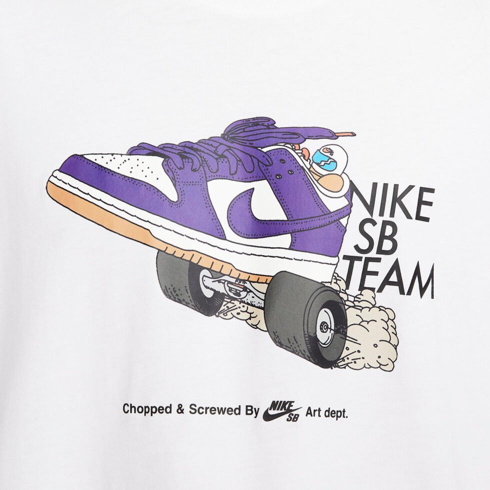 Nike SB Dunk Graphic T-shirt (Asia Sizing) 'White' FJ1138-100 - Image 3