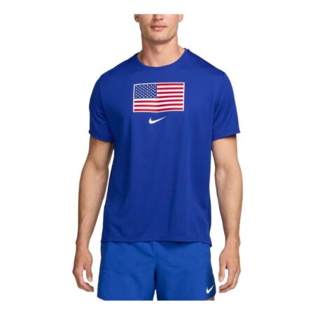 Nike Dri-FIT USA Miler Running T-Shirt 'Royal Blue' FJ3412-417