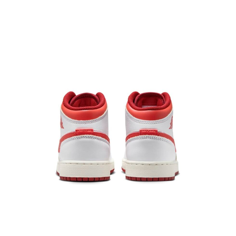 (GS) Air Jordan 1 Mid SE 'White Dune Red' FJ3464-160 - Image 5