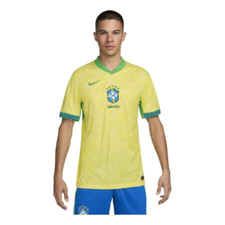 Nike Dri-FIT Soccer Brazil 2024 Stadium Home Replica Jersey 'Yellow Green' FJ4284-706