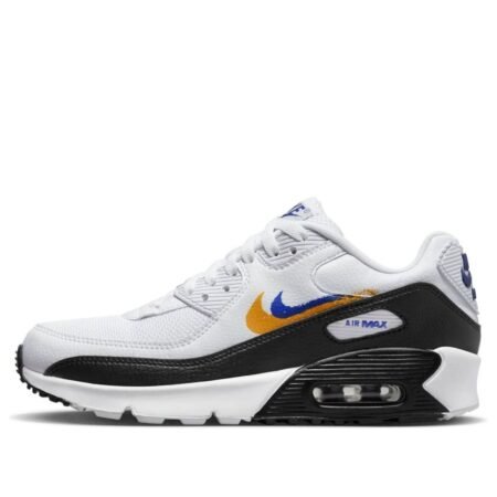 (GS) Nike Air Max 90 'Double Swoosh White Black Gold Royal' FJ4592-100